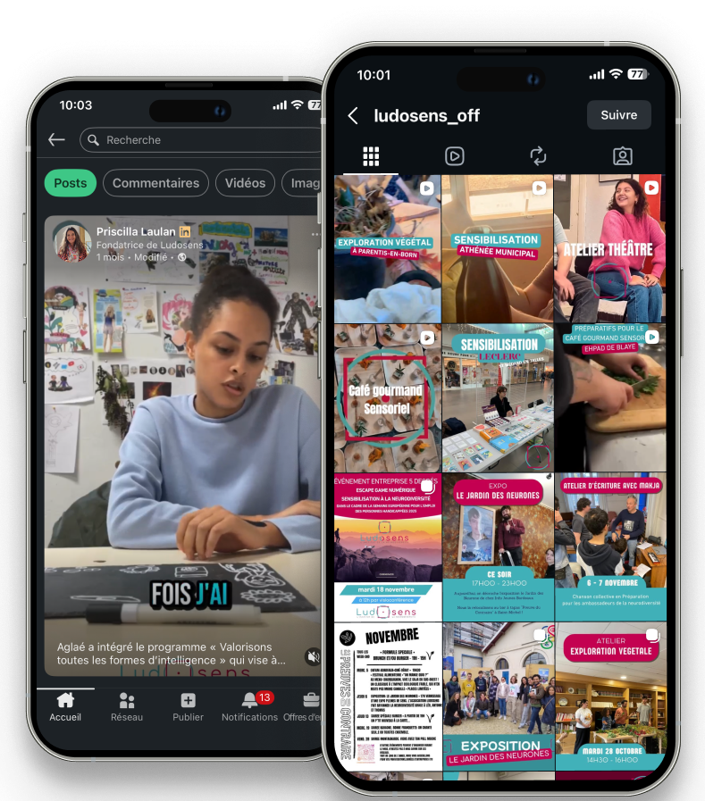 Mockup du projet Ludosens